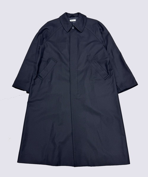 MATSUFUJI/マツフジ】Flannel Wool Balmacaan Coat（ステンカラー