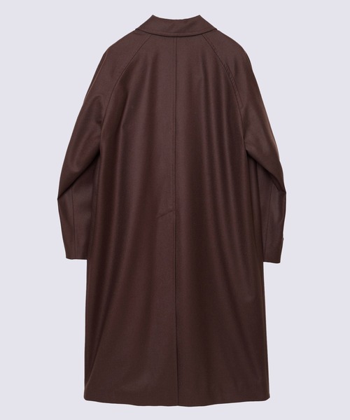 MATSUFUJI(マツフジ)の「【MATSUFUJI/マツフジ】Flannel Wool Balmacaan Coat(ステンカラーコート・メンズ・ブラック/ブラウン・2/3)」の4枚目の写真