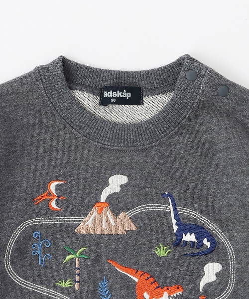 kladskap（クレードスコープ）の「恐竜アイランドトレーナー（スウェット・キッズ・チャコール/ブルー系その他・120cm/90cm/100cm/110cm/130cm）」の4枚目の写真