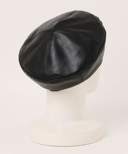 Ritzy(リッツィー)の「PUフェイクレザー ベレー帽(ハンチング/ベレー帽・レディース・ブラック/ブラウン系・FREE)」の6枚目の写真