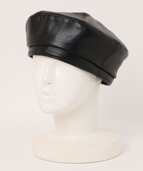 Ritzy(リッツィー)の「PUフェイクレザー ベレー帽(ハンチング/ベレー帽・レディース・ブラック/ブラウン系・FREE)」の7枚目の写真