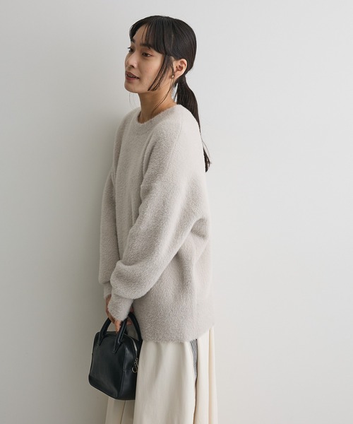 CRAFT STANDARD BOUTIQUE（クラフトスタンダードブティック）の「ファーライクニットチュニック◆（ニット/セーター・レディース・ライトグレー/ダークグレー/ブラウン/ブルー・FREE）」の19枚目の写真