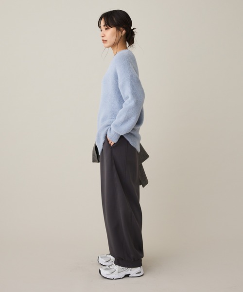 CRAFT STANDARD BOUTIQUE（クラフトスタンダードブティック）の「ファーライクニットチュニック◆（ニット/セーター・レディース・ライトグレー/ダークグレー/ブラウン/ブルー・FREE）」の6枚目の写真