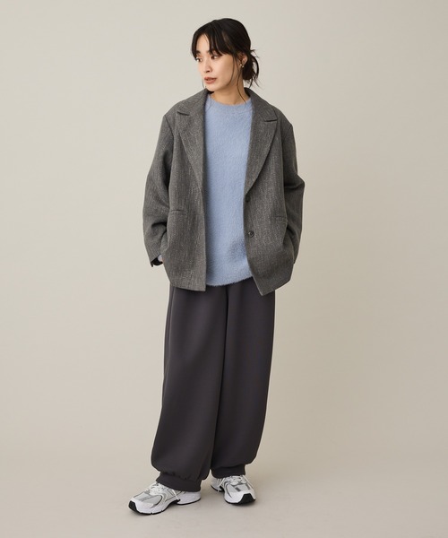 CRAFT STANDARD BOUTIQUE（クラフトスタンダードブティック）の「ファーライクニットチュニック◆（ニット/セーター・レディース・ライトグレー/ダークグレー/ブラウン/ブルー・FREE）」の8枚目の写真