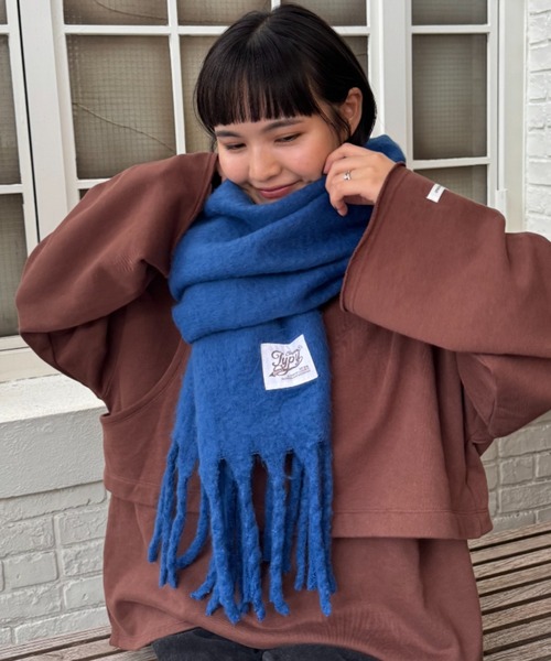 洗える静電気防止】太フリンジマフラー（マフラー）｜CIAOPANIC TYPY