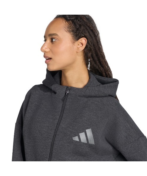 adidas(アディダス)の「アディダス adidas adidas Z.N.E.プレミアム フルジップ パーカー(パーカー・レディース・ライトグレー/チャコールグレー・L/M)」の7枚目の写真