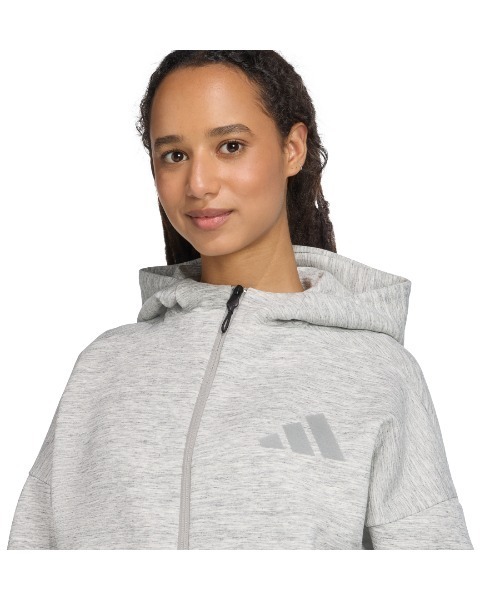 adidas(アディダス)の「アディダス adidas adidas Z.N.E.プレミアム フルジップ パーカー(パーカー・レディース・ライトグレー/チャコールグレー・L/M)」の5枚目の写真