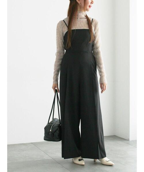 Te chichi（テチチ）の「ベアオールインワン（サロペット/オーバーオール・レディース・ベージュ/ブラック・F）」の2枚目の写真