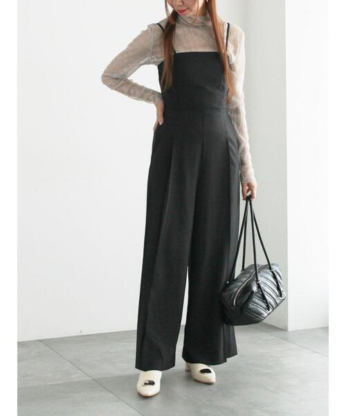 Te chichi（テチチ）の「ベアオールインワン（サロペット/オーバーオール・レディース・ベージュ/ブラック・F）」の4枚目の写真