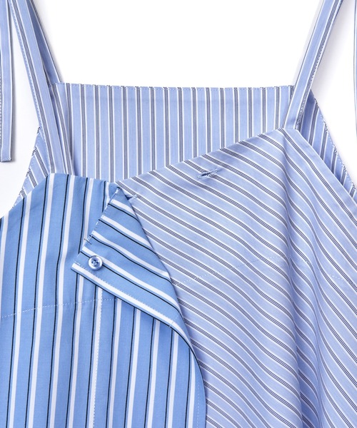 AULA AILA（アウラアイラ）の「ストライプシャツ&キャミソールセット（シャツ/ブラウス・レディース・グレー/ブルー/ピンク・0）」の17枚目の写真