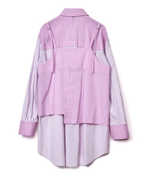 AULA AILA（アウラアイラ）の「ストライプシャツ&キャミソールセット（シャツ/ブラウス・レディース・グレー/ブルー/ピンク・0）」の19枚目の写真