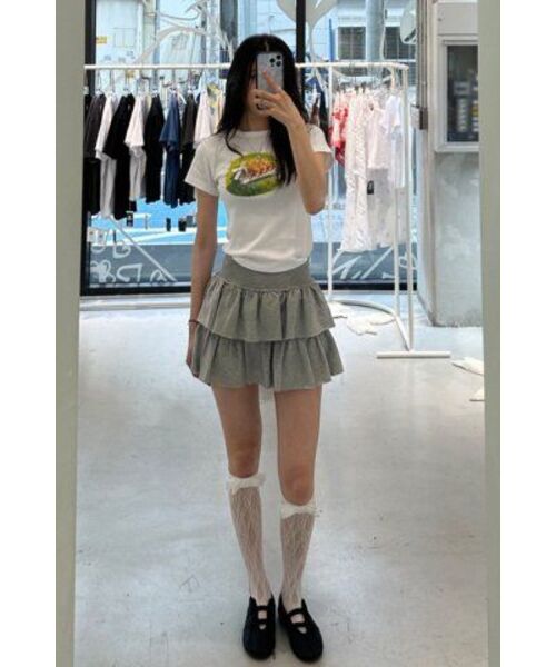 RONRON(ロンロン)の「CANCAN RUFFLE PANTSKIRT GREY(スカート・レディース・その他・FREE)」の12枚目の写真