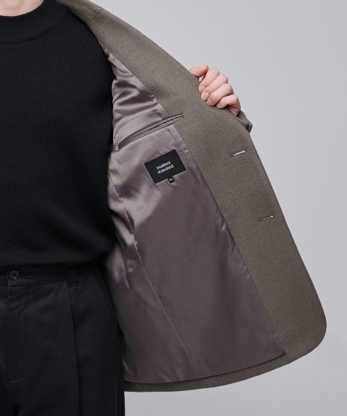 MUSINSA STANDARD（ムシンサスタンダード）の「ウールブレンドメルトンダディショルダーオーバーサイズブレザー[ダスティベージュ]（テーラードジャケット・メンズ・その他・MEDIUM/LARGE/X-LARGE/XX-LARGE）」の11枚目の写真