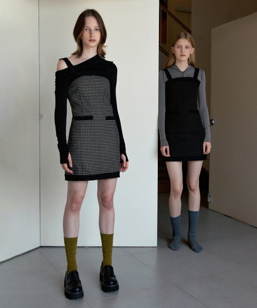 SINOON(シヌーン)の「2WAY TUBE TOP MINI DRESS (BLACK)(ワンピース・レディース・ブラック・SMALL/MEDIUM)」の1枚目の写真