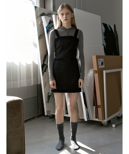 SINOON(シヌーン)の「2WAY TUBE TOP MINI DRESS (BLACK)(ワンピース・レディース・ブラック・SMALL/MEDIUM)」の2枚目の写真