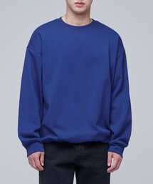 フラットテリー特大ストリングスウェットシャツ[ブルー]