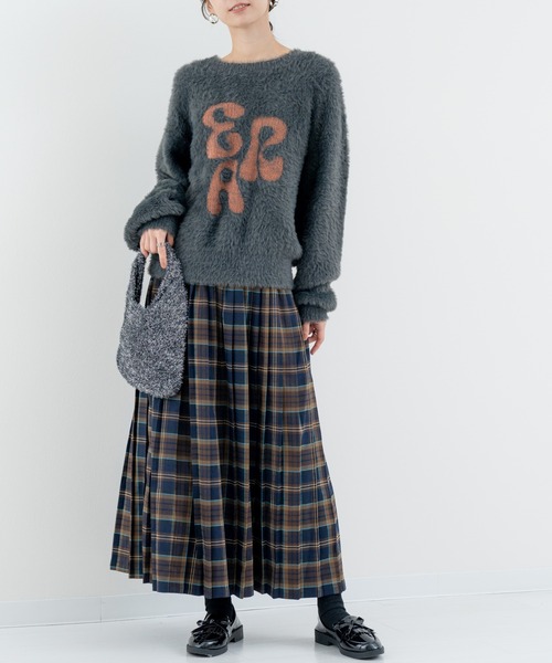 refinedworks(リファインドワークス)の「【refinedworks】フェザーヤーン の ニットプルオーバー!(ニット/セーター・レディース・チャコールグレー/ブラウン・FREE)」の12枚目の写真