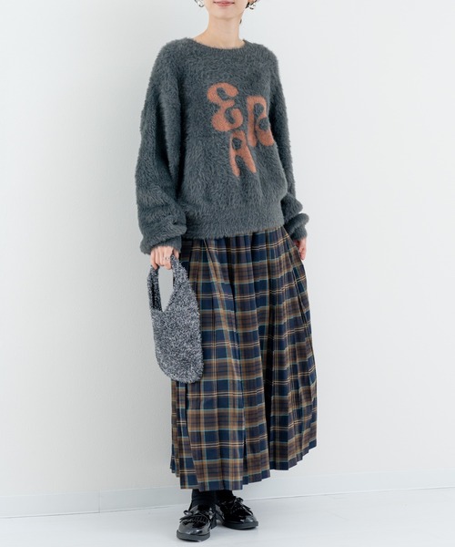 refinedworks(リファインドワークス)の「【refinedworks】フェザーヤーン の ニットプルオーバー!(ニット/セーター・レディース・チャコールグレー/ブラウン・FREE)」の13枚目の写真