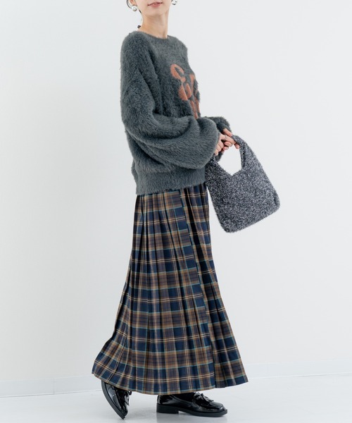 refinedworks(リファインドワークス)の「【refinedworks】フェザーヤーン の ニットプルオーバー!(ニット/セーター・レディース・チャコールグレー/ブラウン・FREE)」の14枚目の写真