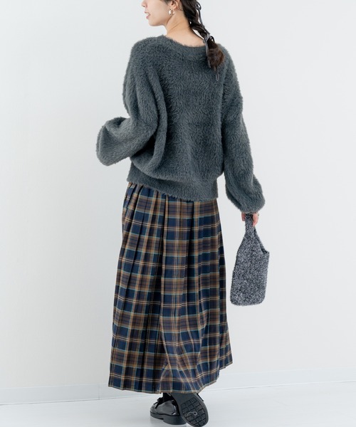refinedworks(リファインドワークス)の「【refinedworks】フェザーヤーン の ニットプルオーバー!(ニット/セーター・レディース・チャコールグレー/ブラウン・FREE)」の15枚目の写真