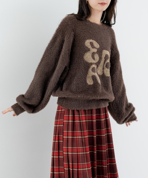 refinedworks(リファインドワークス)の「【refinedworks】フェザーヤーン の ニットプルオーバー!(ニット/セーター・レディース・チャコールグレー/ブラウン・FREE)」の7枚目の写真
