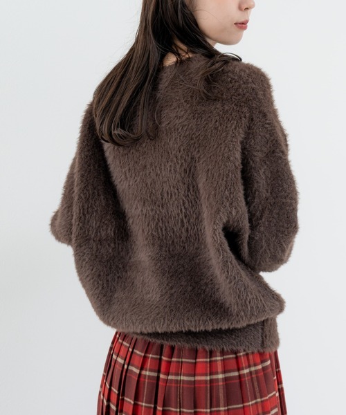refinedworks(リファインドワークス)の「【refinedworks】フェザーヤーン の ニットプルオーバー!(ニット/セーター・レディース・チャコールグレー/ブラウン・FREE)」の10枚目の写真