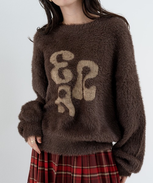 refinedworks(リファインドワークス)の「【refinedworks】フェザーヤーン の ニットプルオーバー!(ニット/セーター・レディース・チャコールグレー/ブラウン・FREE)」の11枚目の写真