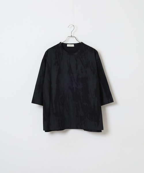 many men many mind(メニーメンメニーマインド)の「MANYMENMANYMINDS カスレプリント/7分袖/グランジ/Tシャツ(Tシャツ/カットソー・メンズ・アイボリー/ブラック・L/M)」の3枚目の写真