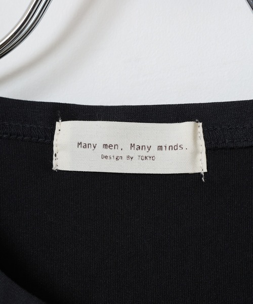 many men many mind(メニーメンメニーマインド)の「MANYMENMANYMINDS カスレプリント/7分袖/グランジ/Tシャツ(Tシャツ/カットソー・メンズ・アイボリー/ブラック・L/M)」の4枚目の写真