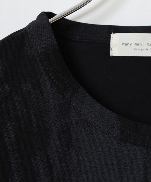 many men many mind(メニーメンメニーマインド)の「MANYMENMANYMINDS カスレプリント/7分袖/グランジ/Tシャツ(Tシャツ/カットソー・メンズ・アイボリー/ブラック・L/M)」の5枚目の写真