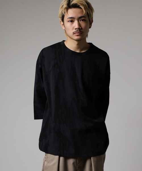 many men many mind(メニーメンメニーマインド)の「MANYMENMANYMINDS カスレプリント/7分袖/グランジ/Tシャツ(Tシャツ/カットソー・メンズ・アイボリー/ブラック・L/M)」の14枚目の写真