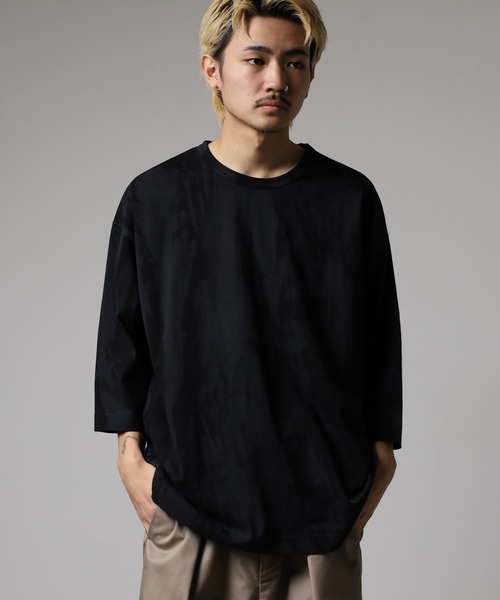 many men many mind(メニーメンメニーマインド)の「MANYMENMANYMINDS カスレプリント/7分袖/グランジ/Tシャツ(Tシャツ/カットソー・メンズ・アイボリー/ブラック・L/M)」の16枚目の写真