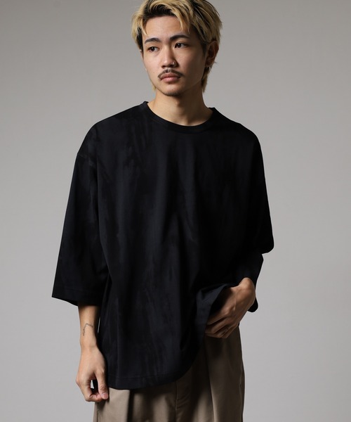 many men many mind(メニーメンメニーマインド)の「MANYMENMANYMINDS カスレプリント/7分袖/グランジ/Tシャツ(Tシャツ/カットソー・メンズ・アイボリー/ブラック・L/M)」の15枚目の写真
