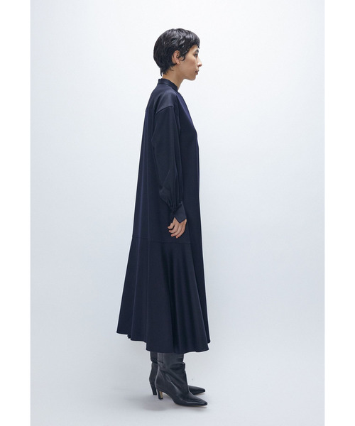 セール】ウールサテンシャツワンピース（ドレス）｜1er Arrondissement