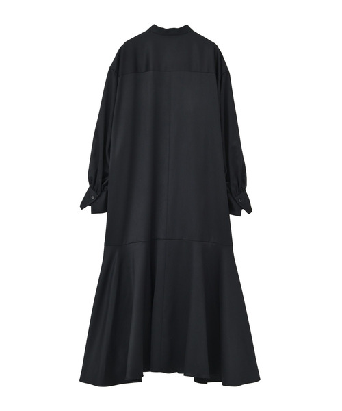 ウールサテンシャツワンピース（ドレス）｜1er Arrondissement