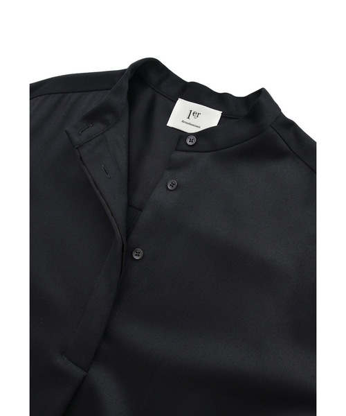 ウールサテンシャツワンピース（ドレス）｜1er Arrondissement