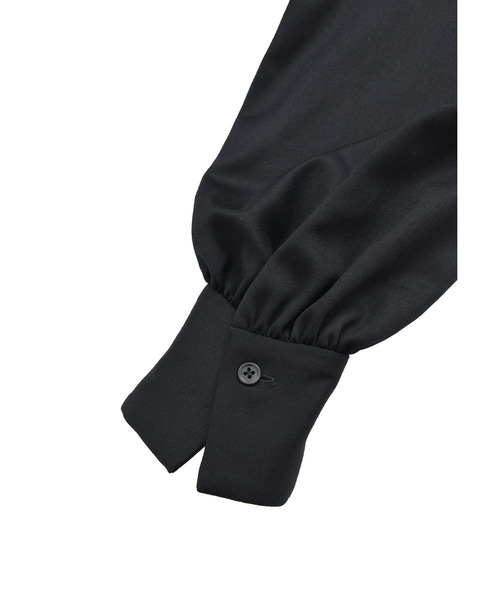 ウールサテンシャツワンピース（ドレス）｜1er Arrondissement