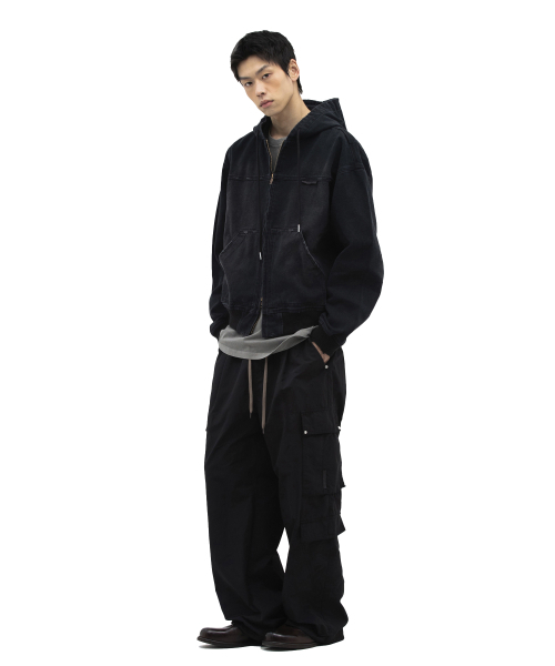 DEFGARMENTS（デフグラメンツ）の「デフカーゴパンツ[ブラック]（スウェットパンツ・レディース・その他・X-SMALL/SMALL/MEDIUM/LARGE）」の2枚目の写真