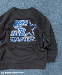 STARTER（スターター）の「【STARTER/スターター】フロント/バックプリント オーバーサイズ 裏起毛スウェット トレーナー 長袖 キッズ 抗ピリング（スウェット）」