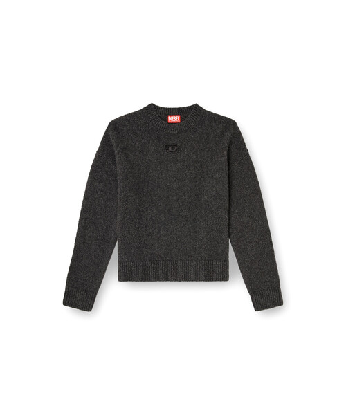 DIESEL ダークグレーニット K-MARTIN プルオーバーニット｜グレー｜メンズ｜DIESEL