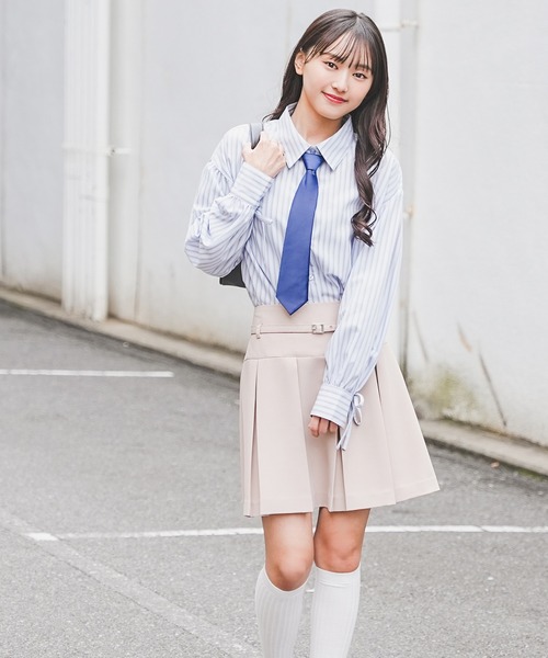 Honeys(ハニーズ)の「裏地パンツ付ミニスカート(スカート・レディース・ベージュ/ブラック/杢グレー・S/M/L/LL)」の13枚目の写真