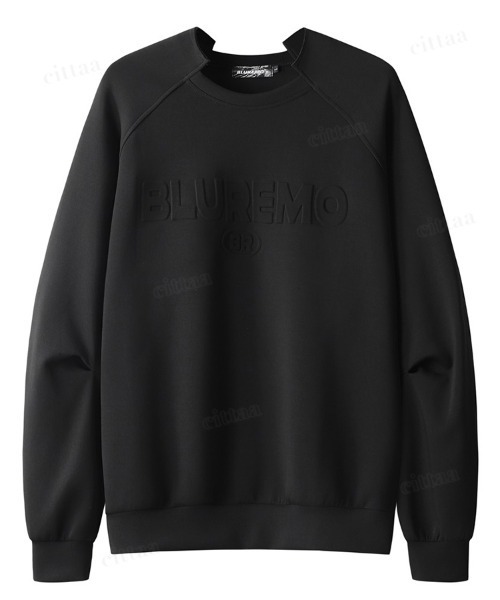 Dalfwin(ダールフィン)の「韓国ファッション BLUREMO変形襟エンボス加工ロゴスウェット(スウェット・レディース・ブラック/ワインレッド・FREE)」の21枚目の写真