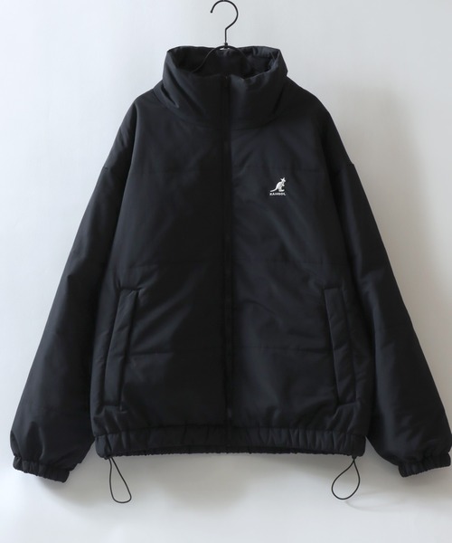 KANGOL(カンゴール)の「KANGOL/カンゴール 別注 オーバーサイズ ワンポイント刺繍 パファージャケット パデッドジャケット ファイバーダウンジャケット レディース メンズ(ダウンジャケット/コート・メンズ・ブラック/ブラウン/アイボリー・M/XL/L)」の5枚目の写真