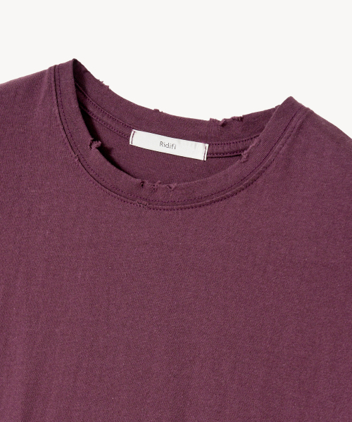 LADY VOLUME(レディーボリューム)の「ディストレストウォッシングTシャツ(バーガンディ)(Tシャツ/カットソー・レディース・その他・SMALL/MEDIUM)」の3枚目の写真