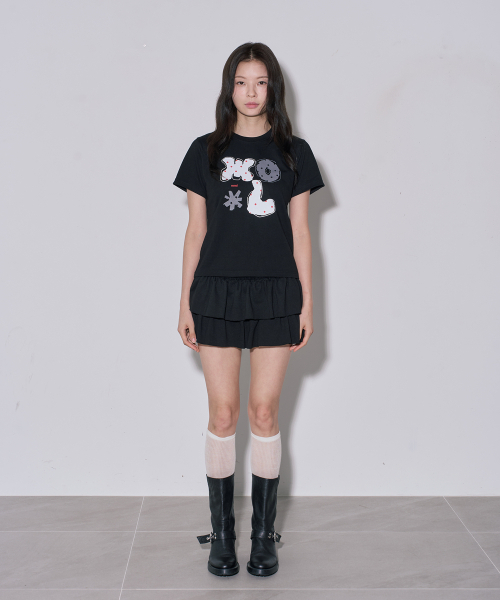 5OML(オーオーエムエル)の「o.m.l ロゴ半袖Tシャツ ブラック(Tシャツ/カットソー・レディース・ブラック・FREE)」の3枚目の写真