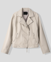 BLACK MOMENT（ブラックモーメント）の「アーバンビーガンレザーライダージャケット[クリーム]（ライダースジャケット）」