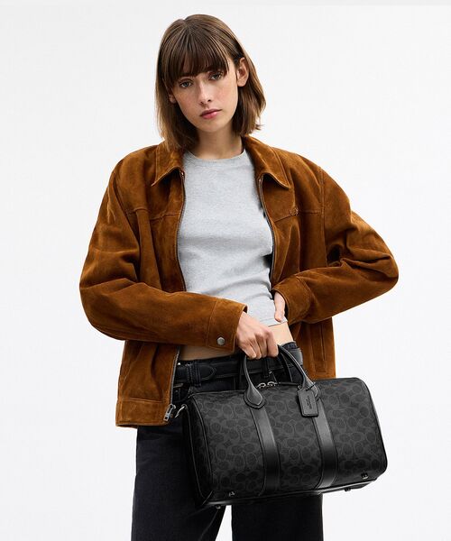COACH(コーチ)の「コンパス バッグ 35・シグネチャー キャンバス(ボストンバッグ・メンズ・ブラック系その他・ONE)」の7枚目の写真
