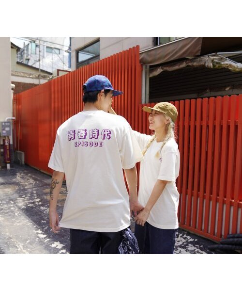CREAM SODA LAB(クリームソーダラボ)の「青春時代 半袖Tシャツ アイボリー パープル(Tシャツ/カットソー・レディース・その他・LARGE/MEDIUM/X-LARGE/XX-LARGE)」の7枚目の写真