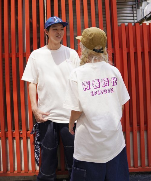 CREAM SODA LAB(クリームソーダラボ)の「青春時代 半袖Tシャツ アイボリー パープル(Tシャツ/カットソー・レディース・その他・LARGE/MEDIUM/X-LARGE/XX-LARGE)」の8枚目の写真
