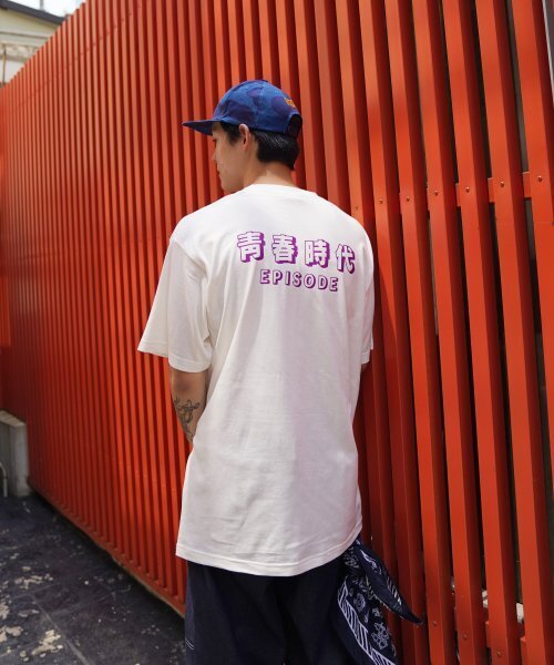 CREAM SODA LAB(クリームソーダラボ)の「青春時代 半袖Tシャツ アイボリー パープル(Tシャツ/カットソー・レディース・その他・LARGE/MEDIUM/X-LARGE/XX-LARGE)」の15枚目の写真